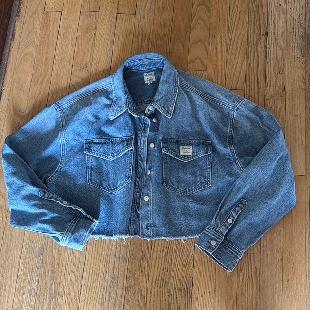 Madewell Molly Dickson oversized cropped jean shirt